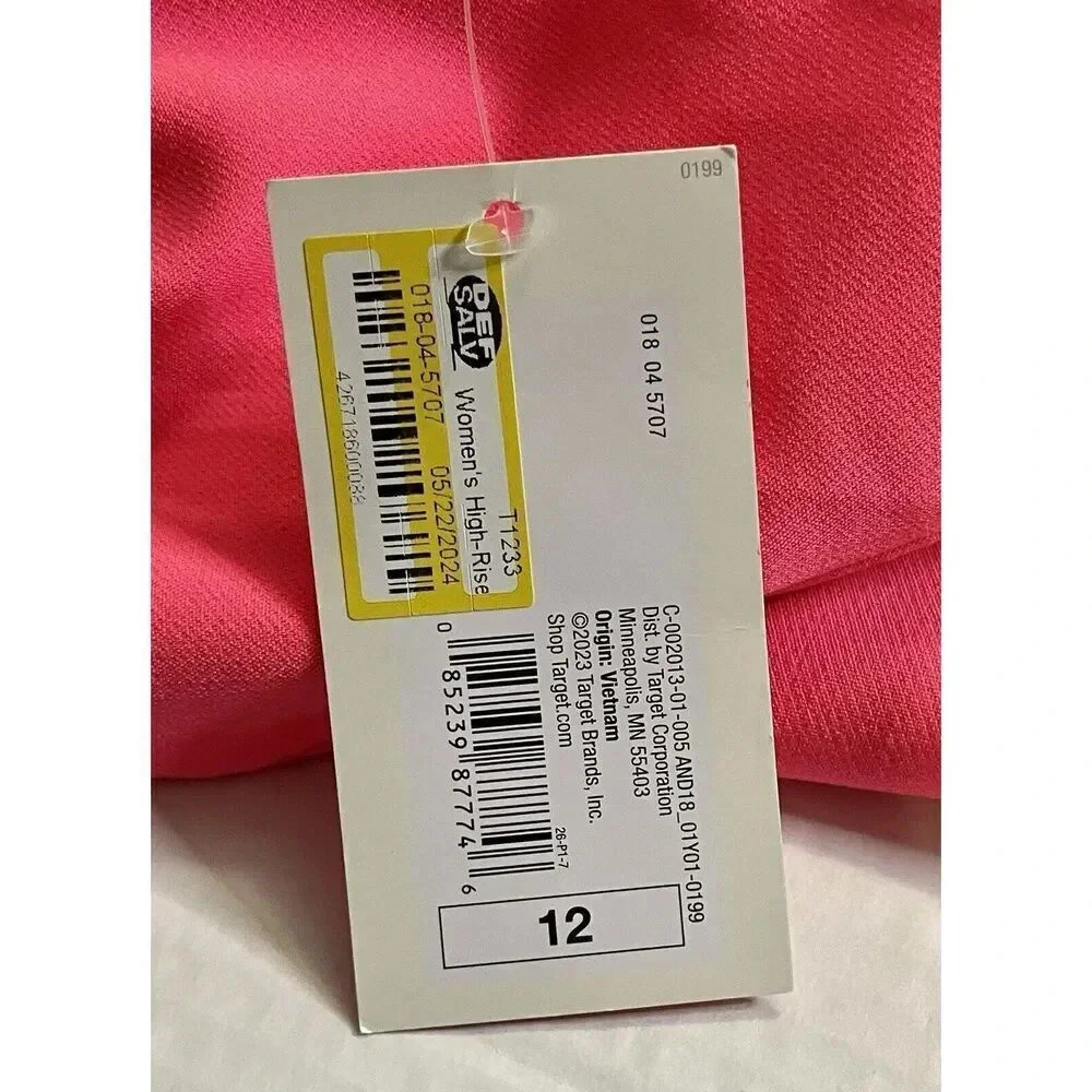 A New Day Women's Highest Rise Stretch Slim Hip & Thigh Pants Size 12 Pink - Picture 9 of 9